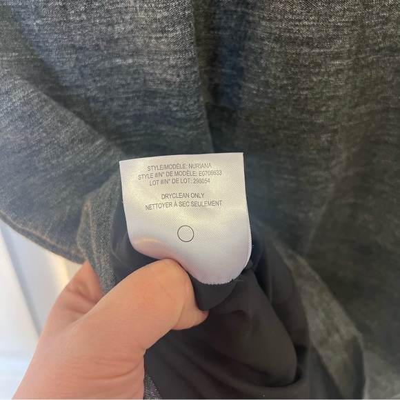 Theory Nuriana Gray Sheath Dress Stretch Ponte Knit Womens 4 - Picture 6 of 6